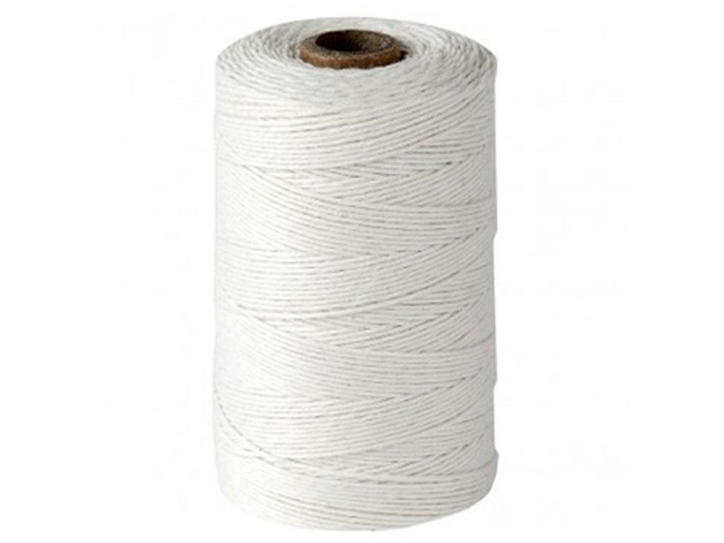 Jogo 5 Novelos Fio Salcicheiro 200grs Ø11cms Algodão Branco